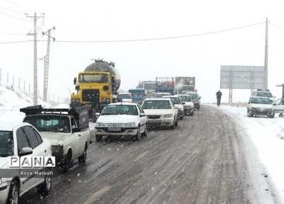 بارش باران و برف در جاده&zwnjهای 6 استان